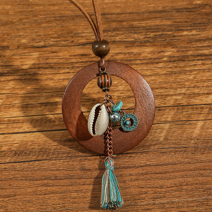Bohemian Floral Shell Necklace Vintage Style Accessories