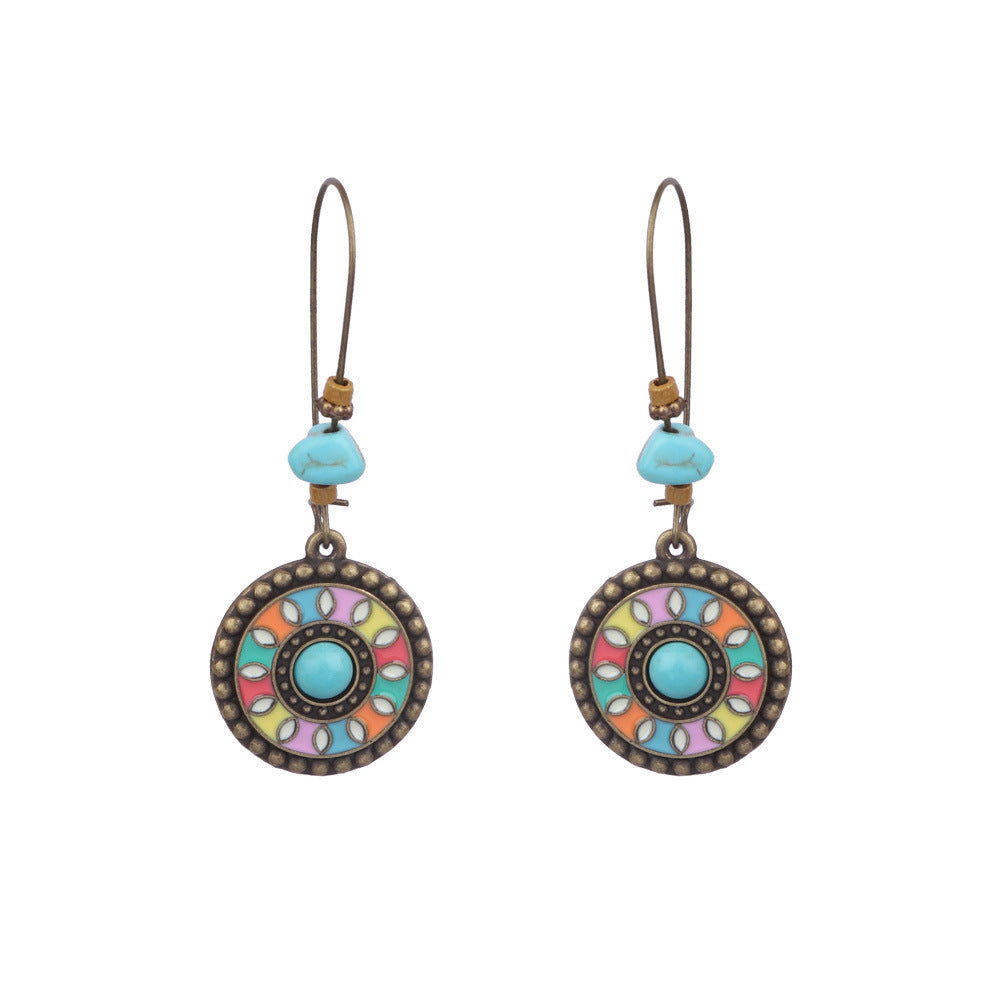 Geometric Handmade Tassel Earrings Retro Bohemian Accessories