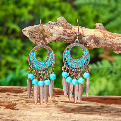 Bohemian Geometric Tassel Earrings Exotic Vacation Jewelry