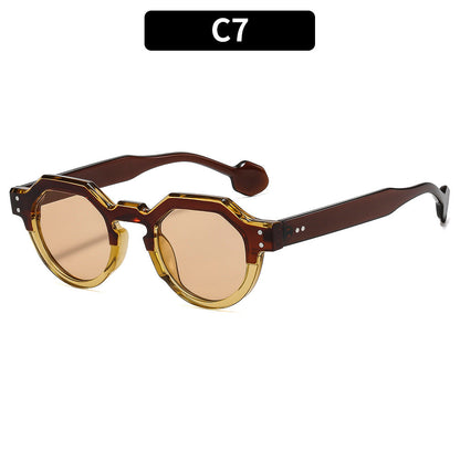Casual Polygon Sunglasses Fashionable Unisex UV400 Protection