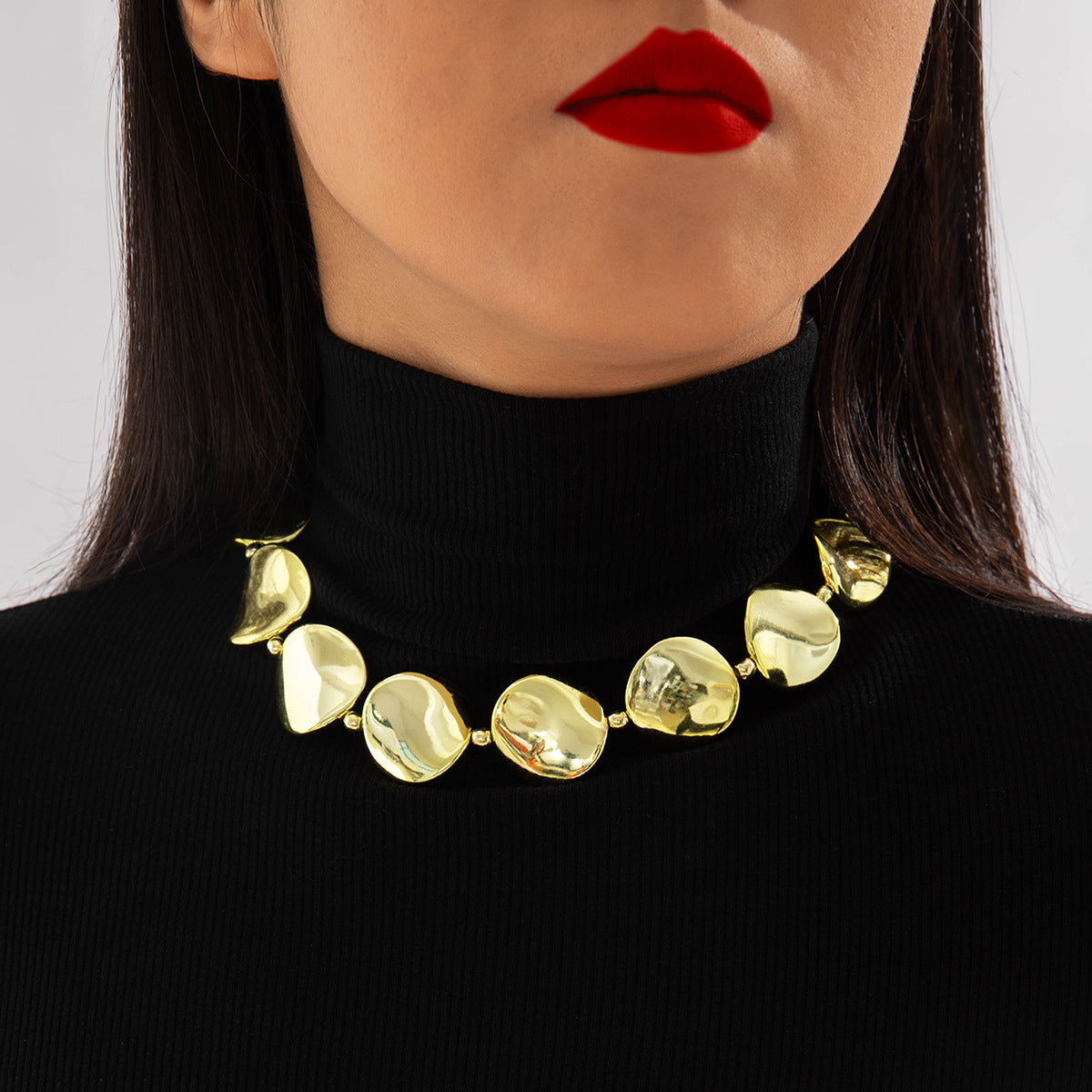 Trendy Ccb Letter Choker Necklace With Handmade Pearl Bow