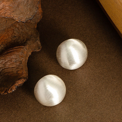 Geometric Minimalist Matte Metal Earrings For Casual Style