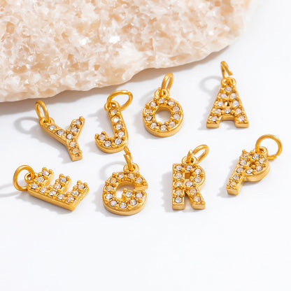 DIY Letter Pendant Necklace and Bracelet Set Stainless Steel Accessories