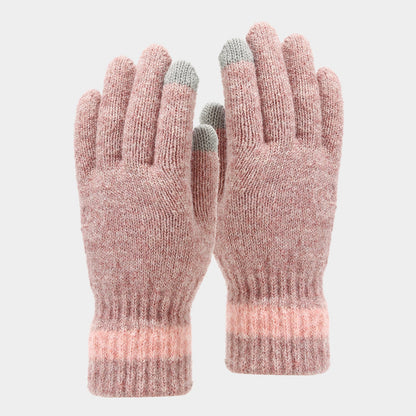 Winter Cute Bow Knot Hat Scarf Gloves Set