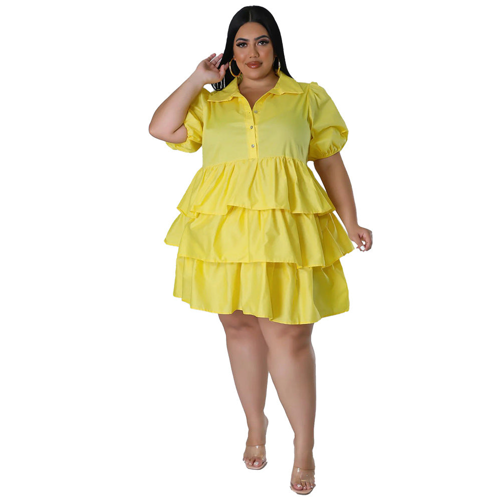 Casual Loose Fit Plus Size Sexy Dress