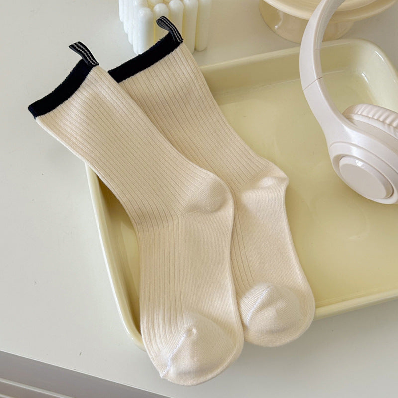Color Block Striped Simple Socks