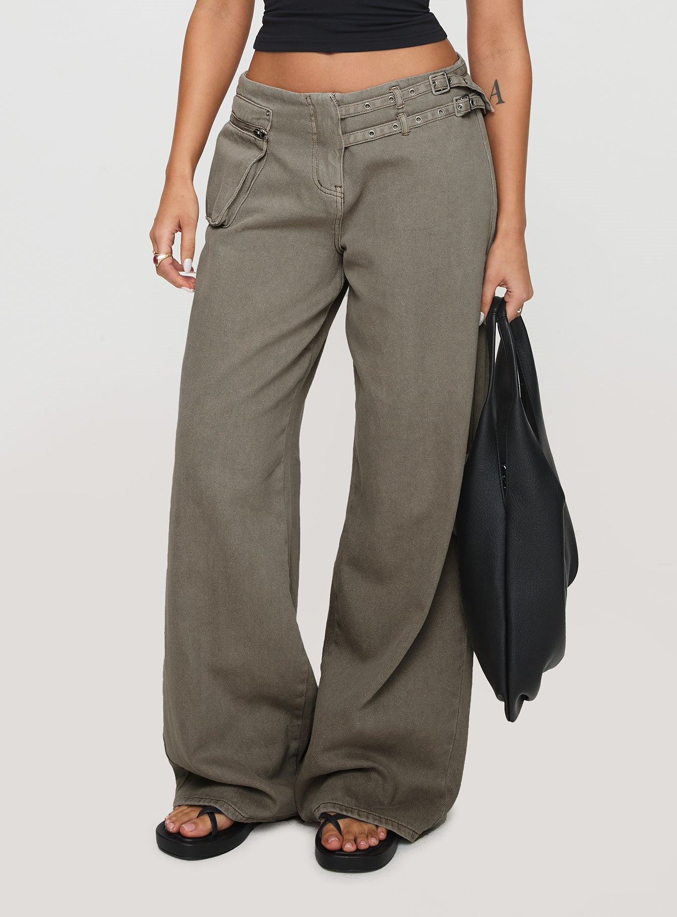 Trendy Women's Casual Wide-Leg Pants with Side Pockets