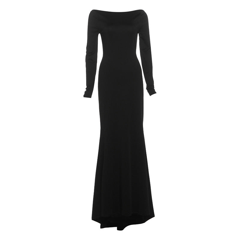 Sexy Backless Bodycon Dress With Chain Details