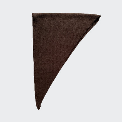 Hand Knitted Triangle Scarf Women Soft Rabbit Hair Wool Blend