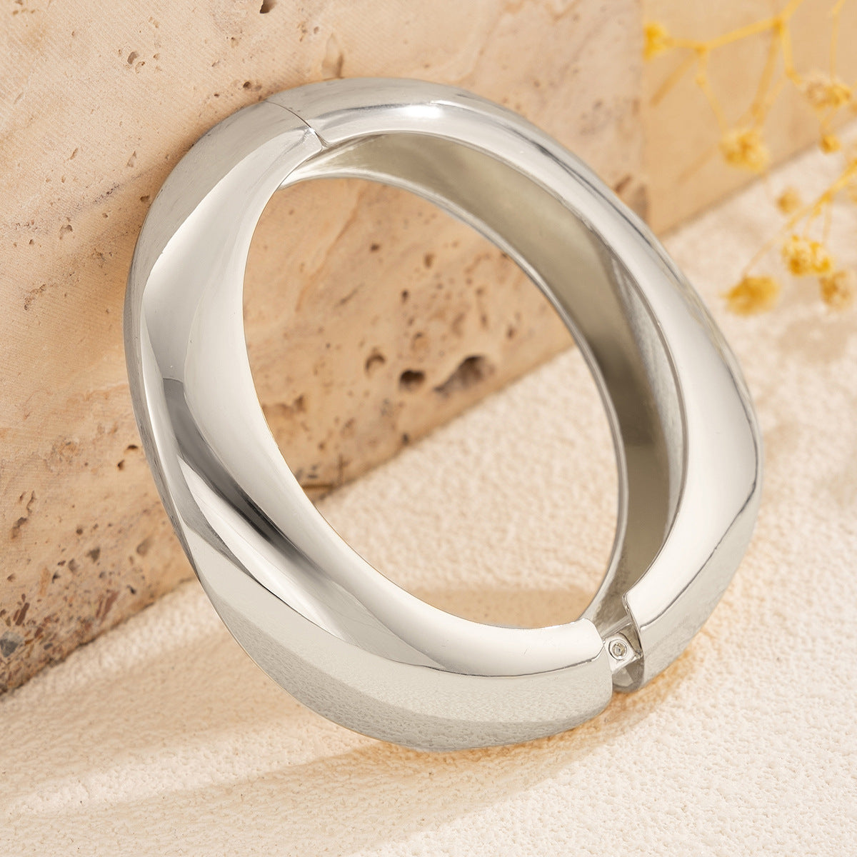 Trendy Open-Cuff Bracelets with Geometric Design