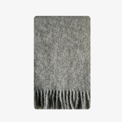 Winter Solid Color Thick Tassel Wool Scarf
