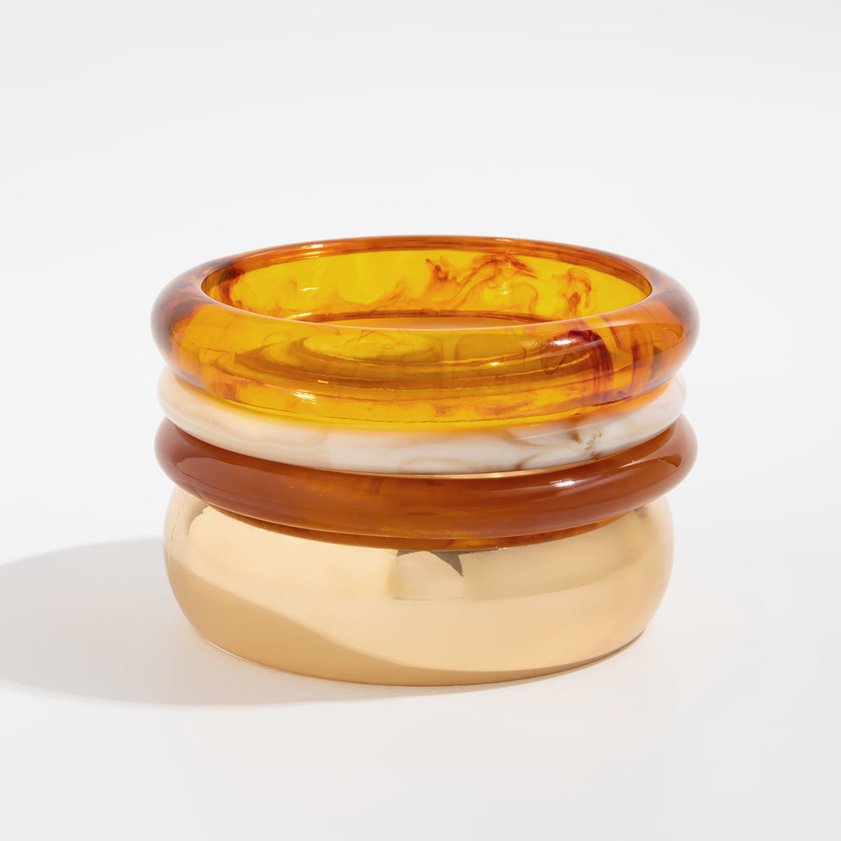 Trendy Vintage Ombre Resin Bangle Geometric Style Bracelet