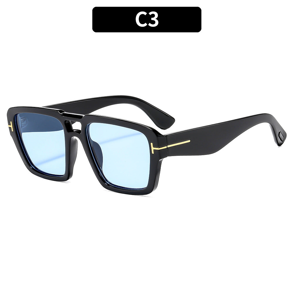 Fashion Square Frame Sunglasses Unisex Trendy UV400 Protection