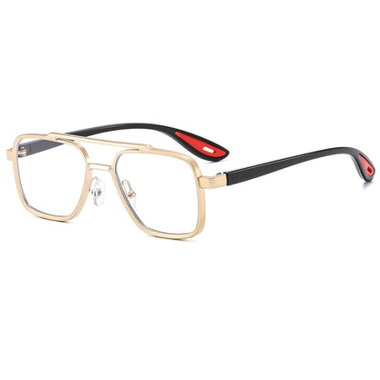 Men's Stylish Double Bridge Pilot Sunglasses with UV400 Protection