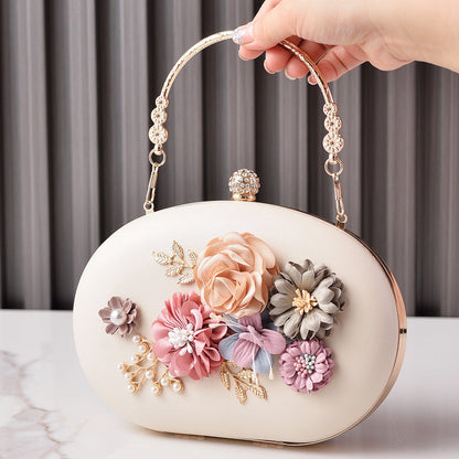 Vintage Floral Evening Bag Trendy Pastel Wedding Tote