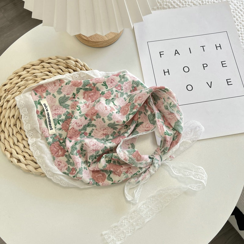 Haila - Farmhouse Romantic Floral Headscarf