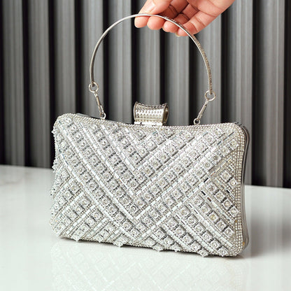 Colorful Rhinestone Evening Bag Fashionable Clutch for Parties