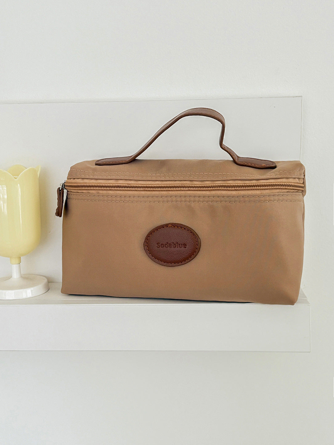 Trendy Nylon Makeup Bag Portable Cosmetic Organizer