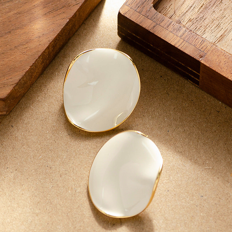 Geometric Drop Oil Earrings For Women - Elegant Minimalist Design