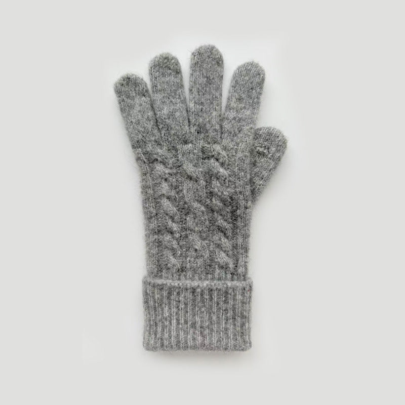 Chunky Knit Touchscreen Gloves Warm Winter Fashion