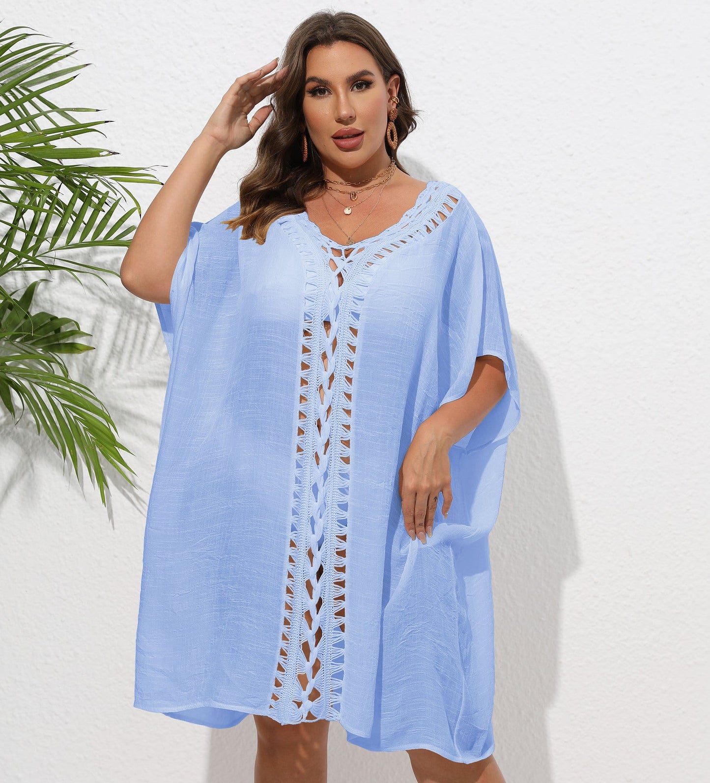 Women'S Bohemian Maxi Dress Loose Beach Cover-Up