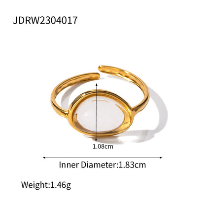 Love Color Block Adjustable Rings