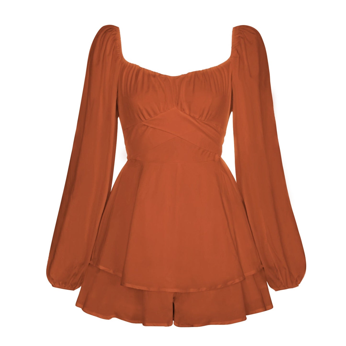 Trendy Women's Jumpsuit With Ruffle Shorts