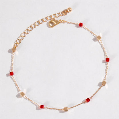 Trendy Minimalist Beaded Necklace With Resin Pendant