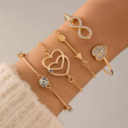 Vintage Geometric Twist Alloy Bracelet For Women