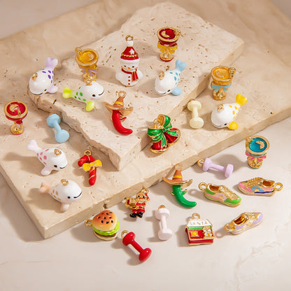Cute Snowman Bell Pendant DIY Accessories for Festive Crafting
