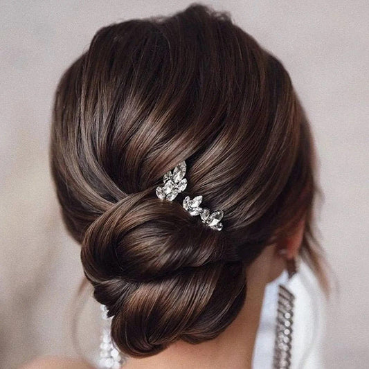 U-Shaped Hair Pins Set of 3 - Metallic Hair Accessories