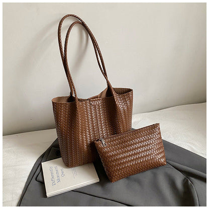 Woven Tote Bag for Women Stylish Casual Shoulder Bag