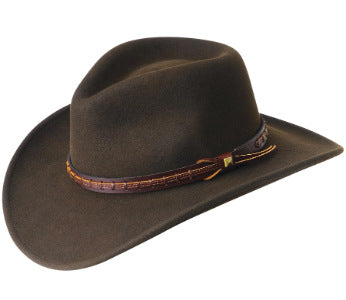 Stylish Wool Fedora Hats with Decorative Bands for Men