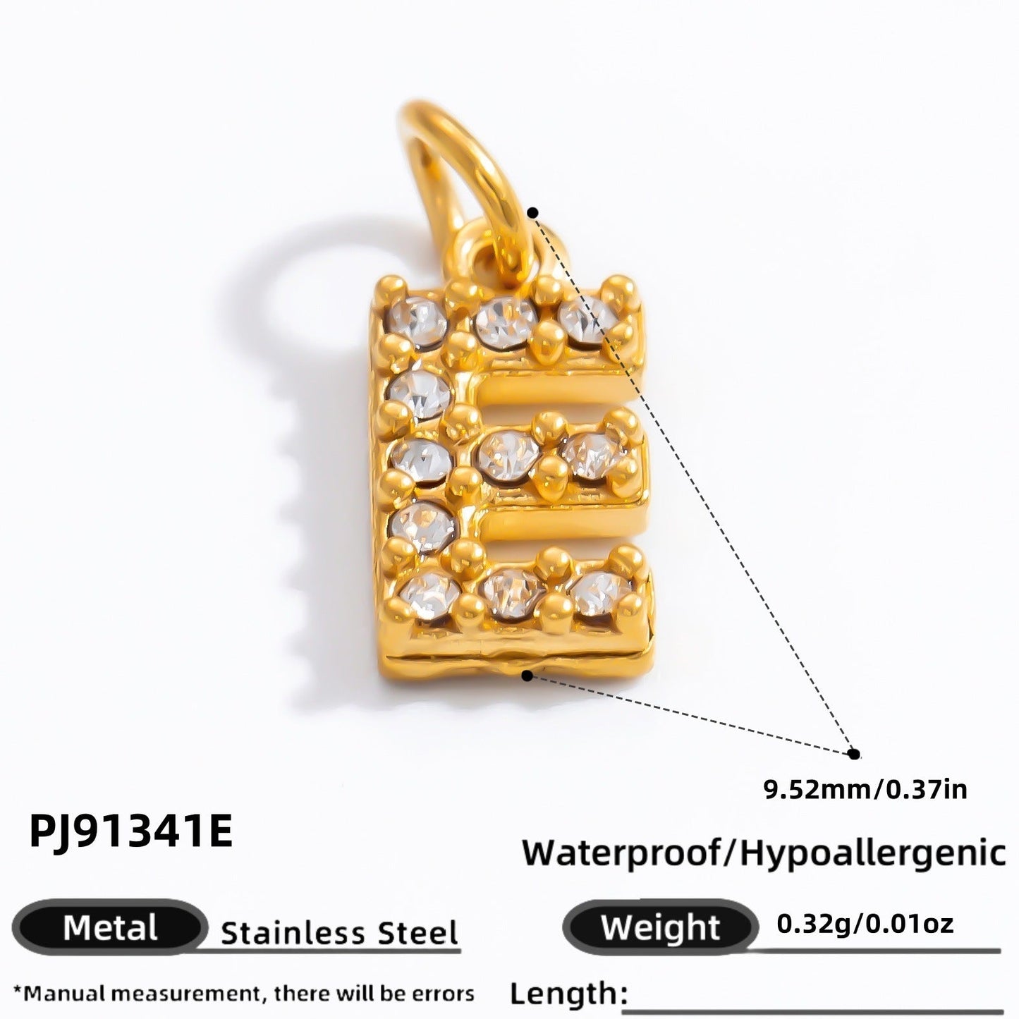 DIY Letter Pendant Necklace and Bracelet Set Stainless Steel Accessories