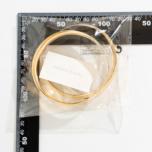 Trendy Geometric Gold Metal Hoop Earrings For Women