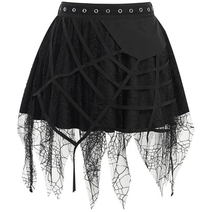 Gothic Punk Pleated Mini Skirt Trendy Casual Street Style