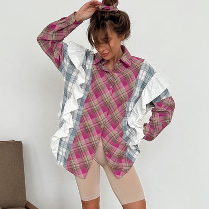 Casual Striped Button-Down Shirt for Women