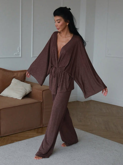 Lazy Style Modal Pajama Set for Women - Cozy Casual Loungewear