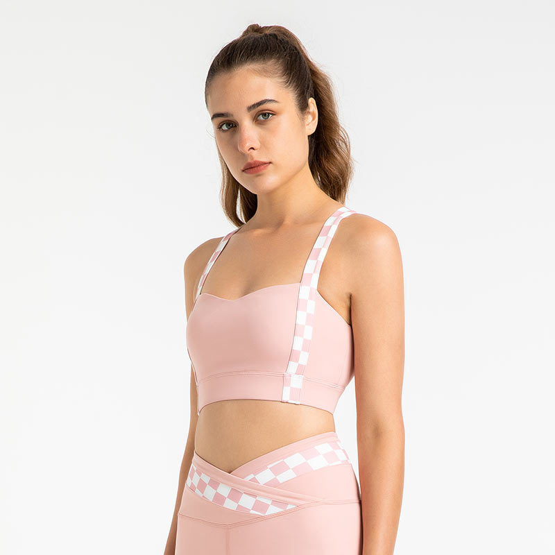 High Strength Professional Sports Underwear Women'S Shockproof Running Gathered And Shaped Anti Sag Shock Absorbing Bra Fitness Vest