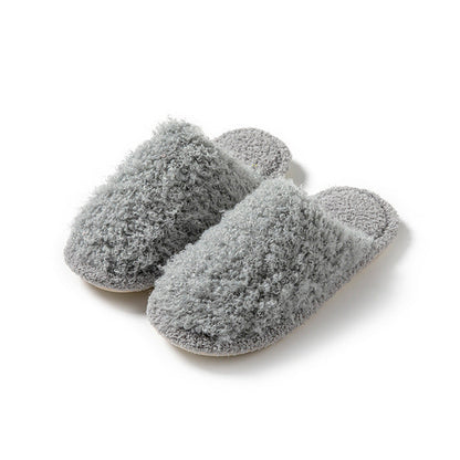 Solid Color Plush Soft Slippers