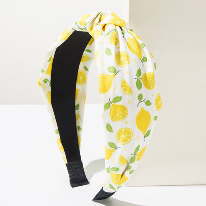 Colorful Fruit Print Knot Headband
