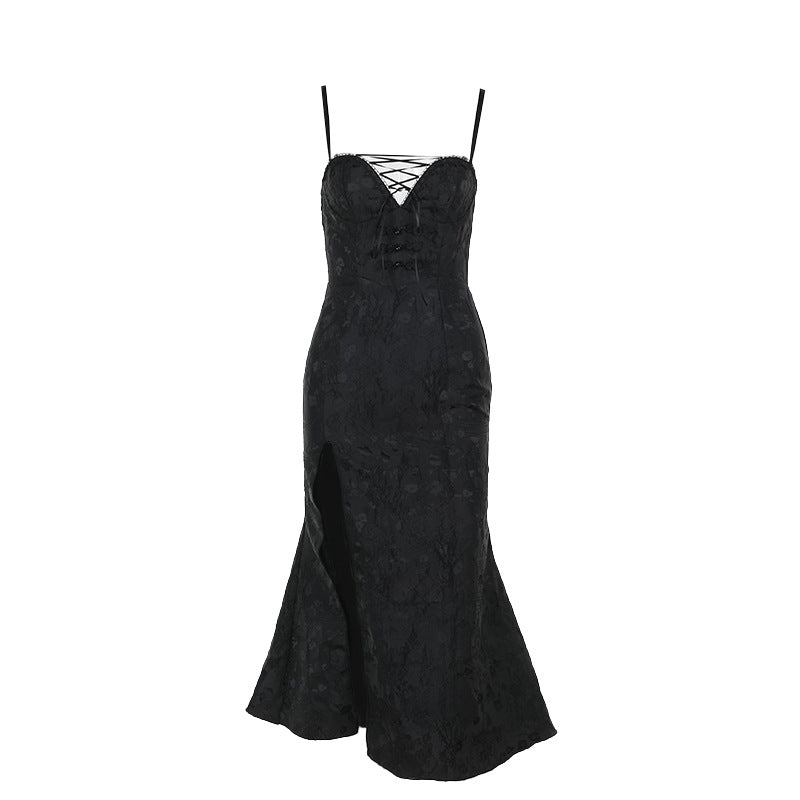 Fashion Pleated Cardigan and Dress Set, Black