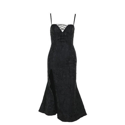 Fashion Pleated Cardigan and Dress Set, Black