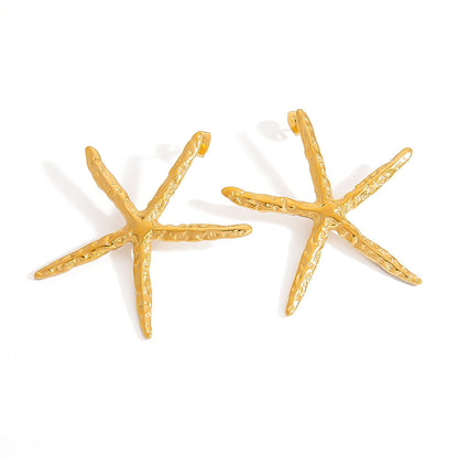 Starfish Pendant Necklace and Earring Set Stylish Vacation Jewelry