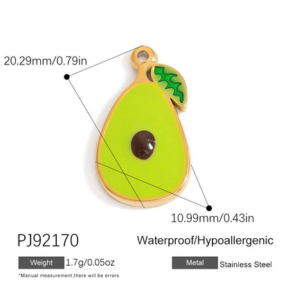 Cute Heart Pendant Stainless Steel Necklace with 18K Gold Plating