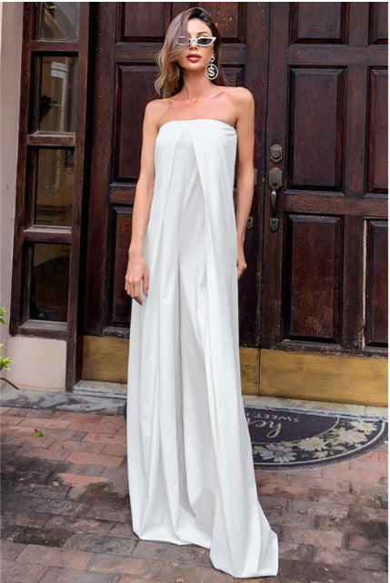 Elegant Off-Shoulder Jumpsuit for Women in Polyester