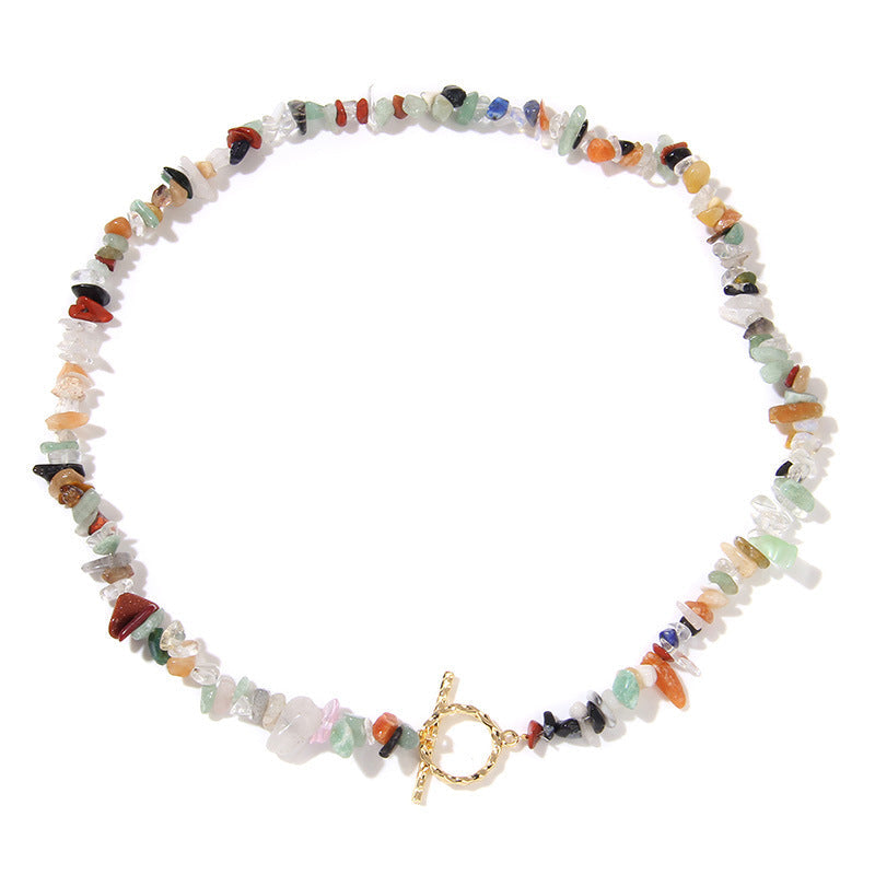 Vintage Irregular Stone Bead Necklace