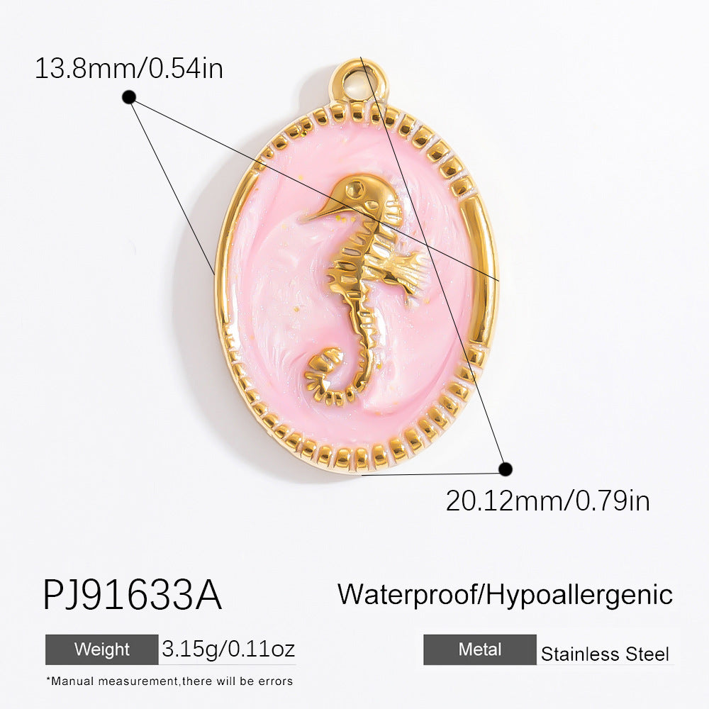 Stainless Steel DIY Ocean Series Coconut Tree Pendant Necklace
