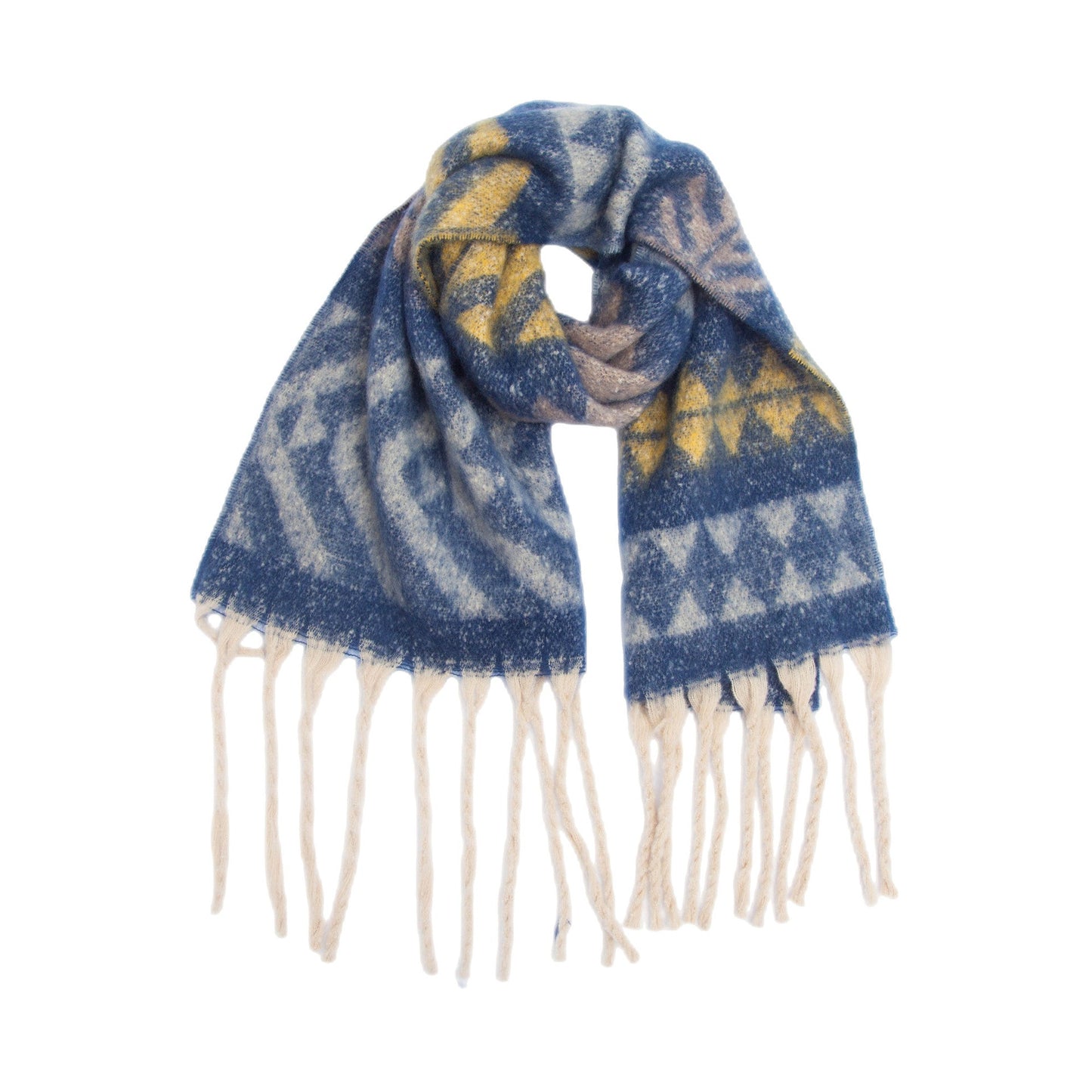 Print Tassel Contrast Color