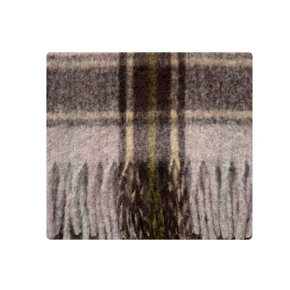 Wool Blend Plaid Scarf with Fringes Trendy Casual Wrap